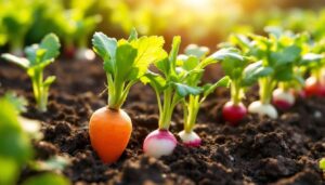 Carrot, radish and beetroot: these root vegetables grow directly from seed in the garden by early March