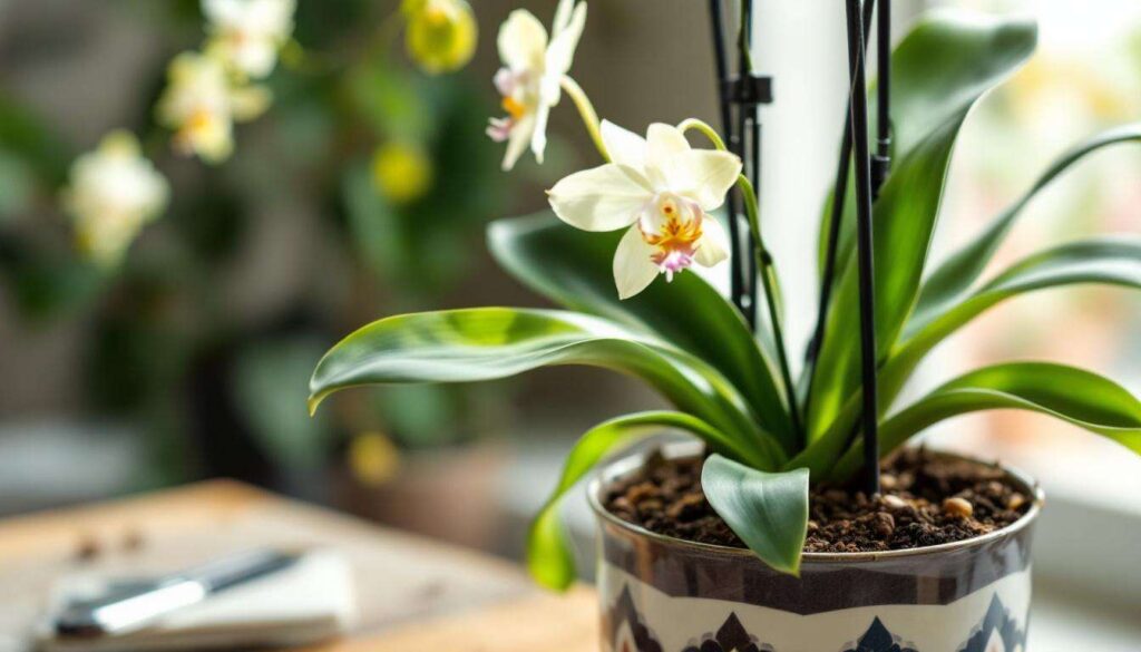 Orchid care in spring: repot houseplants in fresh potting soil and fertilize to trigger new blooms