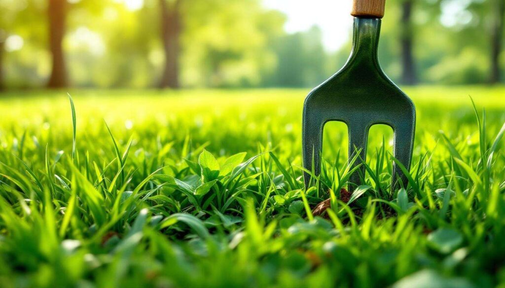 Forking your lawn: the forgotten trick for a greener, lusher grass