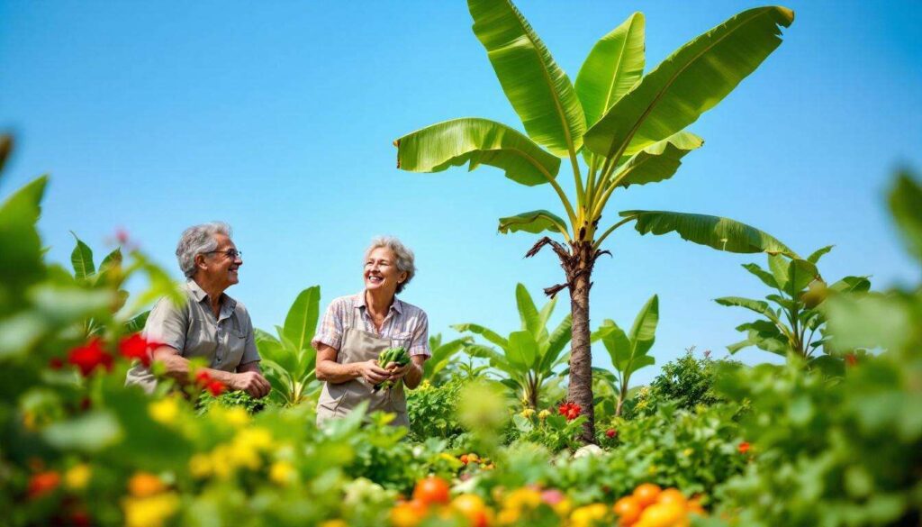 Why did our grandparents plant a banana tree in the middle of their veg patch?